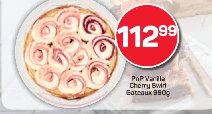 PnP Vanilla Cherry Swirl Gateaux 990g