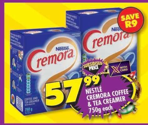 NESTLÉ CREMORA COFFEE & TEA CREAMER 750g each