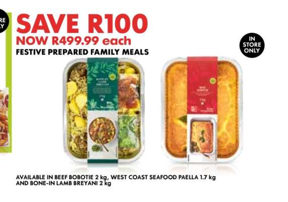 Festive Prepared Family Meals