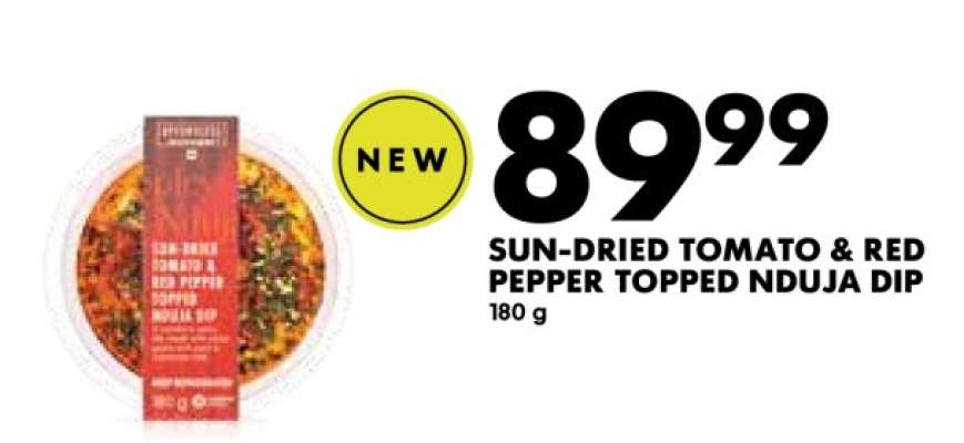 SUN-DRIED TOMATO & RED PEPPER TOPPED NDUJA DIP