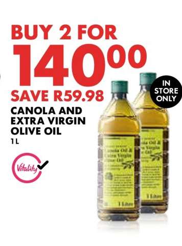 Canola and Extra Virgin Olive Oil