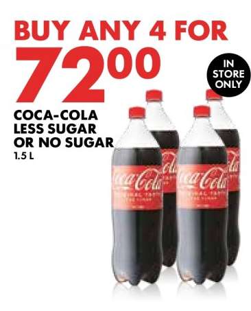 Coca-Cola Less Sugar or No Sugar