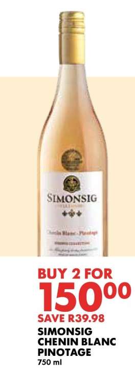 SIMONSIG CHENIN BLANC PINOTAGE