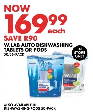 W.LAB AUTO DISHWASHING TABLETS OR PODS