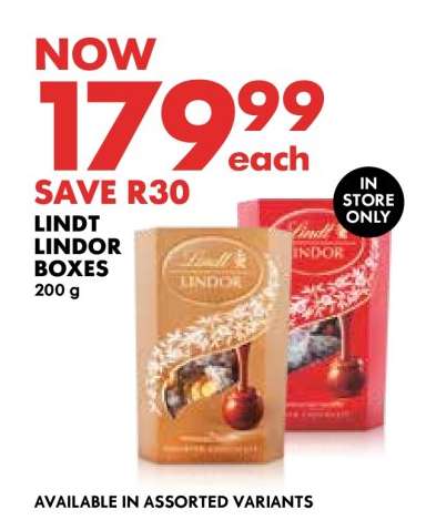 Lindt Lindor Boxes