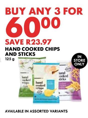 Hand Cooked Chips and Sticks