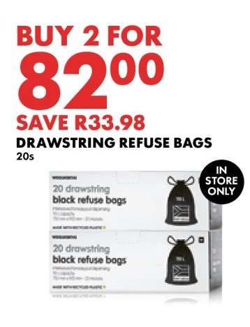 DRAWSTRING REFUSE BAGS