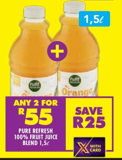 PURE REFRESH 100% FRUIT JUICE BLEND 1,5ℓ