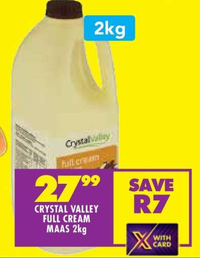CRYSTAL VALLEY FULL CREAM MAAS 2kg