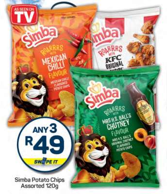Simba Potato Chips Assorted 120g