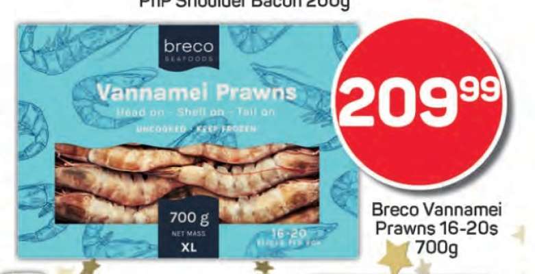 Breco Vannamei Prawns 16-20s 700g