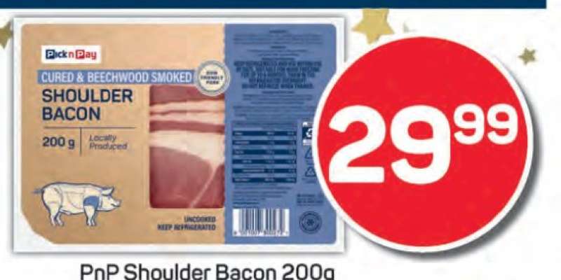 PnP Shoulder Bacon 200g