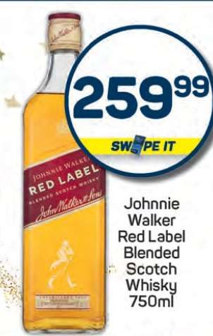 Johnnie Walker Red Label Blended Scotch Whisky 750ml