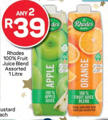 Rhodes 100% Fruit Juice Blend Assorted 1 Litre