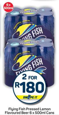 Flying Fish Pressed Lemon Flavoured Beer 6 x 500ml Cans