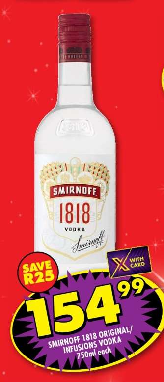 SMIRNOFF 1818 ORIGINAL/INFUSIONS VODKA
