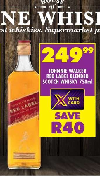 Johnnie Walker Red Label Blended Scotch Whisky 750ml