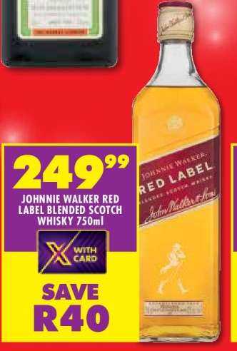Johnnie Walker Red Label Blended Scotch Whisky 750ml