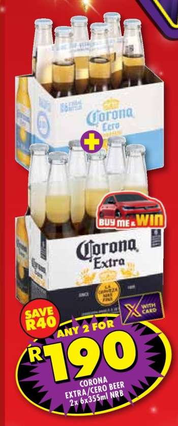 CORONA EXTRA/CERO BEER 2x6x355ml NRB