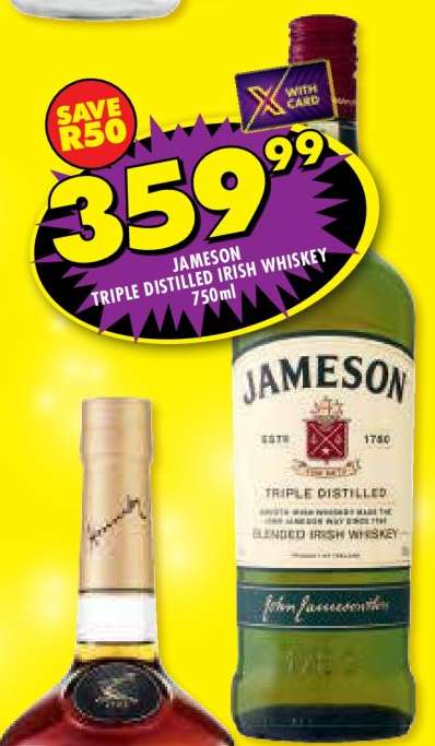 Jameson Triple Distilled Irish Whiskey 750ml