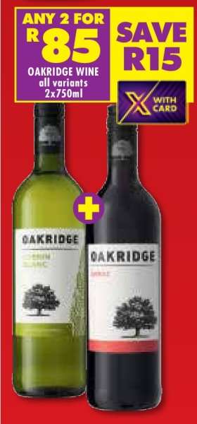 OAKRIDGE WINE all variants 2x750ml