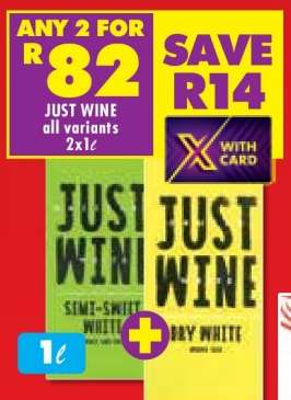 JUST WINE all variants 2x1ℓ