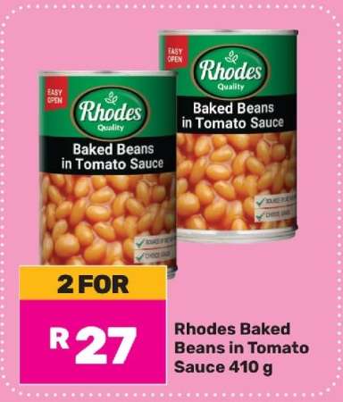 Rhodes Baked Beans in Tomato Sauce 410 g