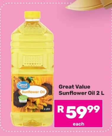 Great Value Sunflower Oil 2 L