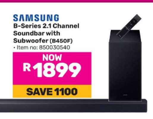 Samsung B-Series 2.1 Channel Soundbar with Subwoofer (B450F)