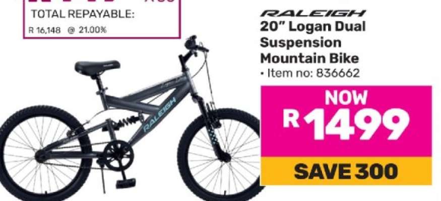 Raleigh 20" Logan Dual Suspension Mountain Bike