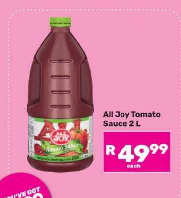 All Joy Tomato Sauce 2 L