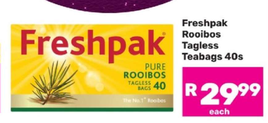 Freshpak Rooibos Tagless Teabags 40s