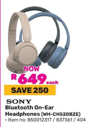 Sony Bluetooth On-Ear Headphones (WH-CH520BZE)