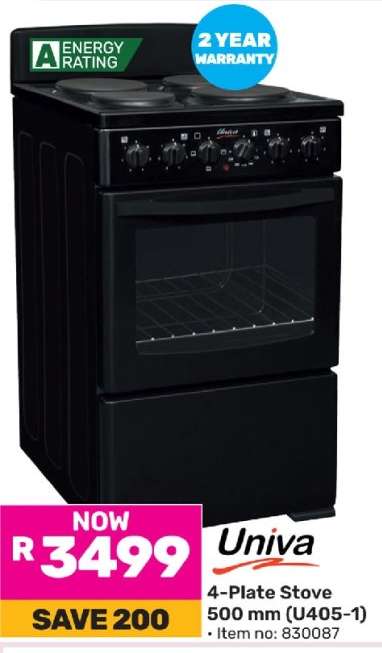 Univa 4-Plate Stove 500 mm (U405-1)