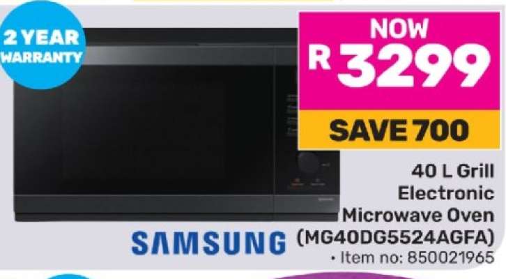 Samsung 40 L Grill Electronic Microwave Oven (MG40DG5524AGFA)