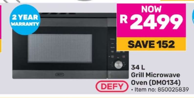34 L Grill Microwave Oven (DMO134)
