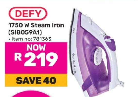 DEFY 1750 W Steam Iron (SI8059A1)