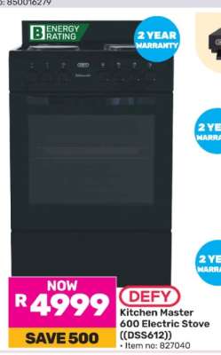 Defy Kitchen Master 600 Electric Stove DSS612