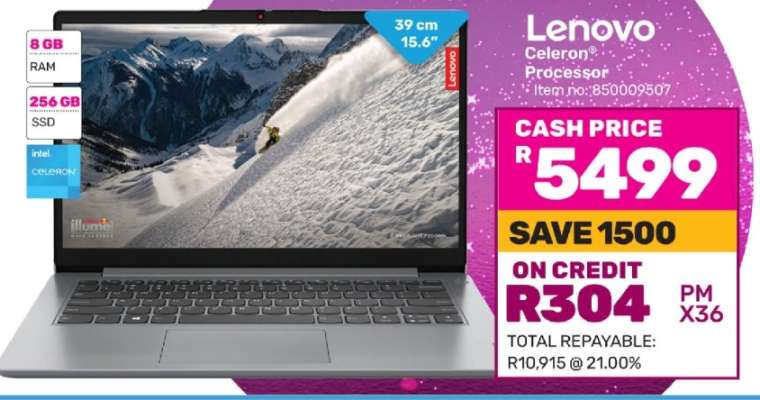 Lenovo Celeron Processor Laptop