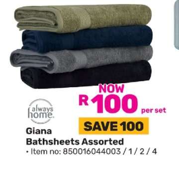 Giana Bathsheets Assorted
