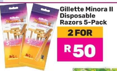 Gillette Minora II Disposable Razors 5-Pack