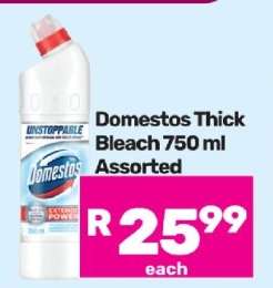 Domestos Thick Bleach 750 ml Assorted