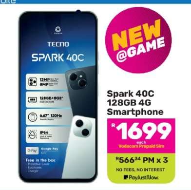 Spark 40C 128GB 4G Smartphone
