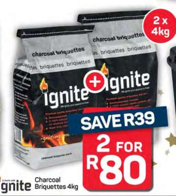 Ignite Charcoal Briquettes 4kg