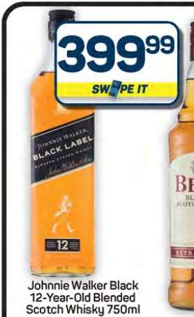 Johnnie Walker Black 12-Year-Old Blended Scotch Whisky 750ml