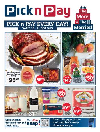 Pick n Pay catalogue  - 15/12/2025 - 21/12/2025.