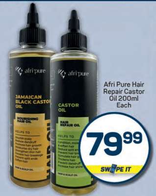 Afri Pure Hair Repair Castor Oil 200ml Each