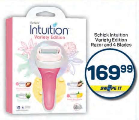 Schick Intuition Variety Edition Razor and 4 Blades