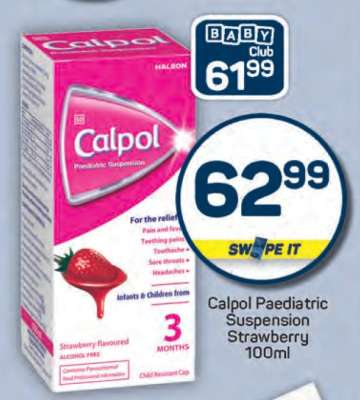 Calpol Paediatric Suspension Strawberry 100ml