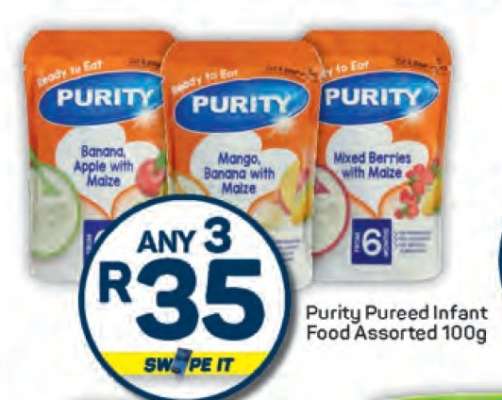 Purity Pureed Infant Food Assorted 100g